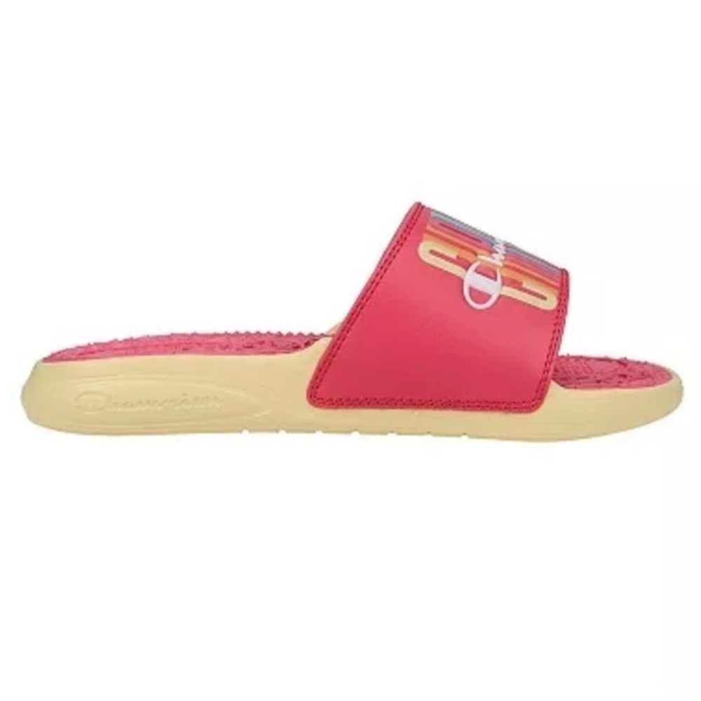Champion Foundation Women's Slide Sandals Peach Yellow Size 10 Beach Vaca NEW‎ - Picture 6 of 9